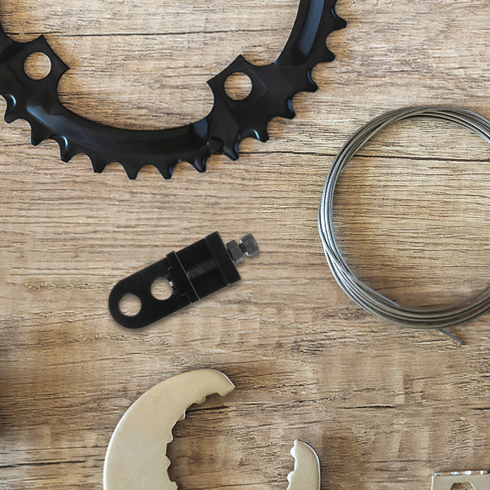 

Chain Tensioner Bike Accessories 2 Hole Adjustable CNC Aluminum Black Cycling Gear Fastener Single Speed Bicycles Slack