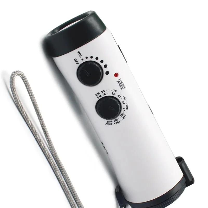 

Hand Crank Charger Hand Crank Lights Battery Operated AM FM Weather Radio Phone Charger Night Fishing Gears-[Y03A]