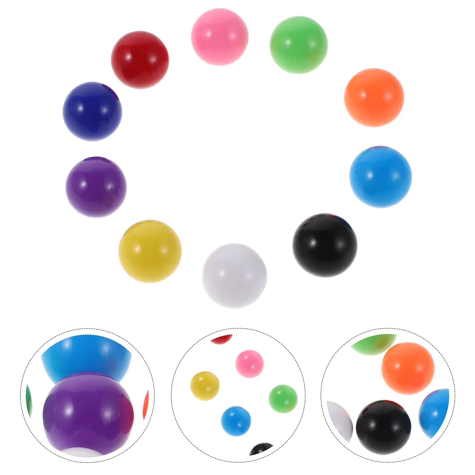 

200pcs Math Teaching Tools 12Mm Colored Plastic Balls For Counting Sorting Games Durable Educational Montessori Learning