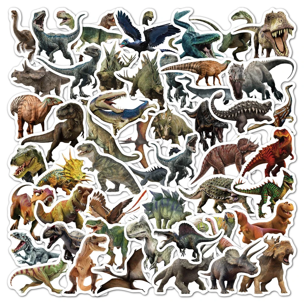 10/30/50PCS Jurassic Dinosaur Cartoon Personality Graffiti Stickers Suitcase Skateboard Refrigerator Computer Notebook Wholesale