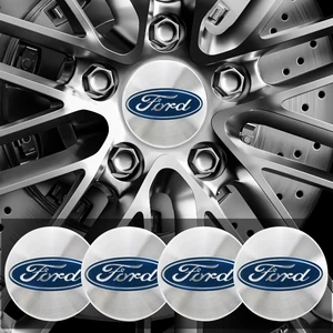 4 PCs 54 mm Zentrales Zentral-Logo-Hub-Cape-Emblem Emblem für Ford Focus MK2 MK3 Fiesta Ranger Mondeo Mk4 S-Max Kuga Mustang Escort 6 Hauptverkauf Mustang Lenkrad -Emblem - №2
