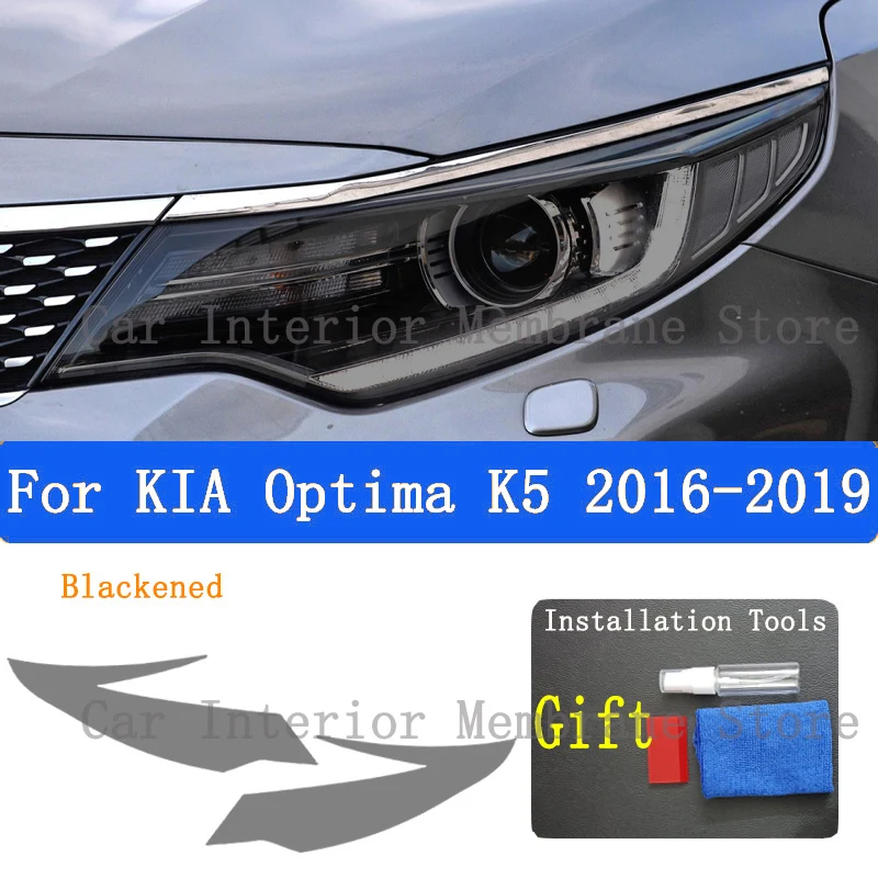 For KIA Optima K5 2016-2019 TPU Car Exterior Headlights Anti-Scratch Protective Film Headlamps Repair Sticker Accessories Refit