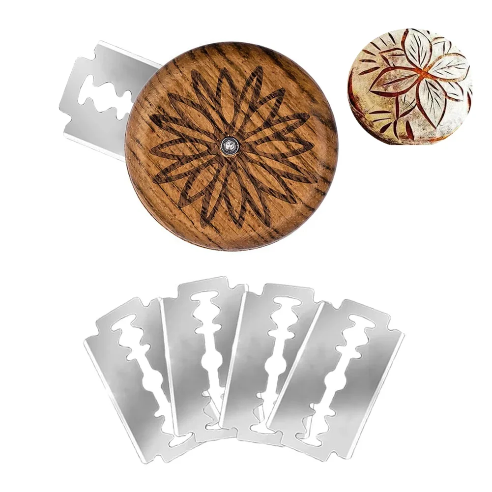 Wood Bread Lame Slashing Cutter Tool,Hand Crafted Dough Sourdough Scoring Knife Making Slasher Lame Bread Tool for Bakers