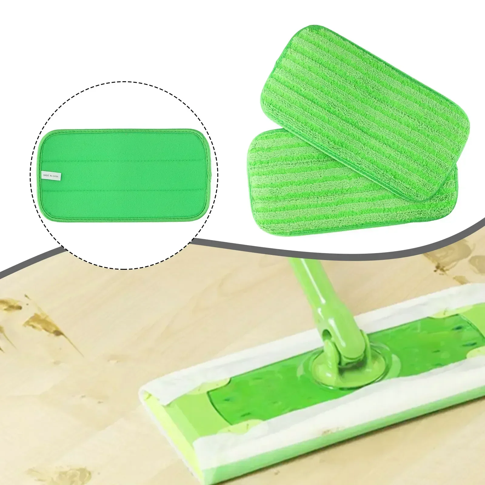 Brand New Home Mop Pads Mop Refills Professional Professional Grade Reusable Soft Scrub Pads Functional Looped Design Microfiber