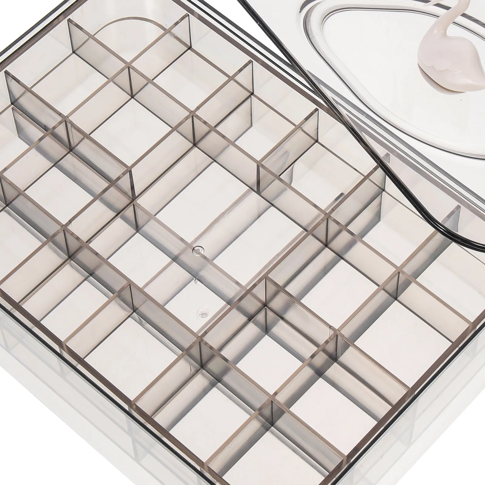 

Пластиковый органайзер для украшений с несколькими отделениями, легкий, портативный, для колец, серег, ожерелий, дорожный футляр для хранения украшений