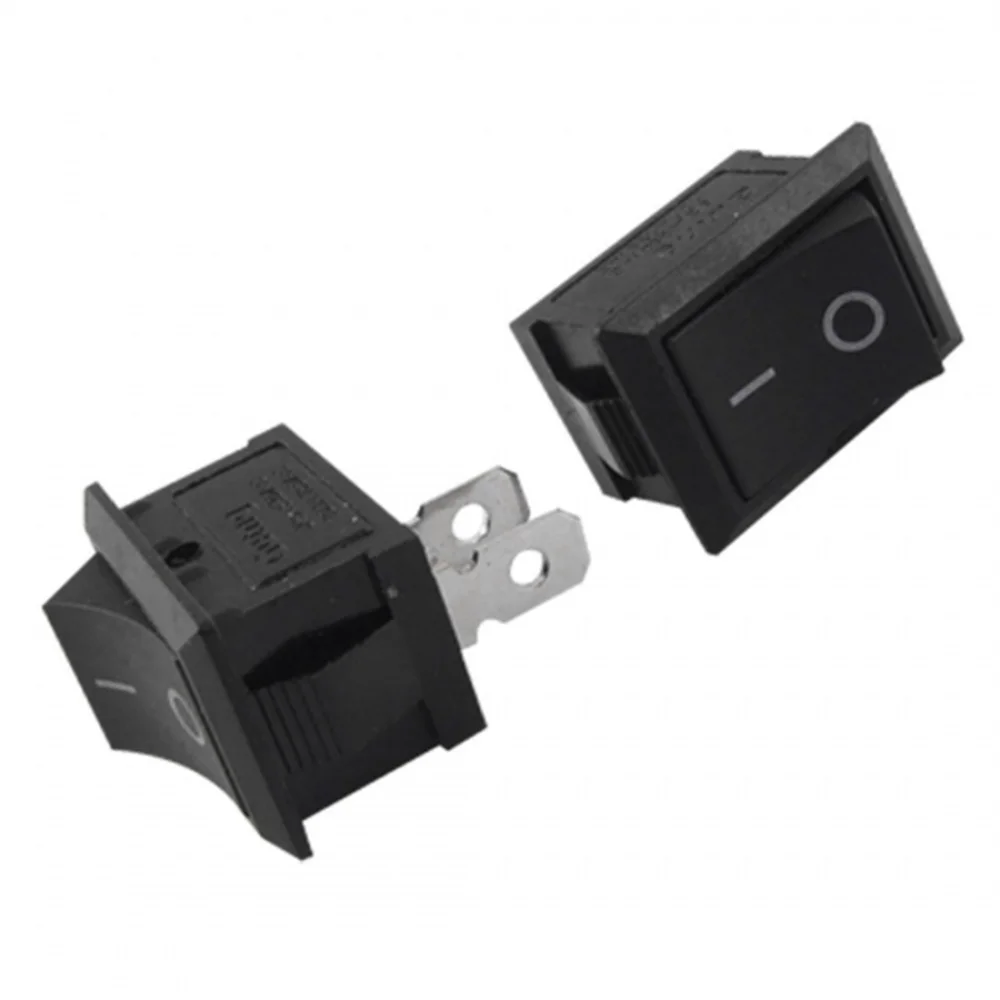 Imagem -06 - Round Rocker Switch Snap Solda Lug Spst on And Off Mini Boat Rocker Auto de Carro Pinos ac 6a 250v 10a 125v