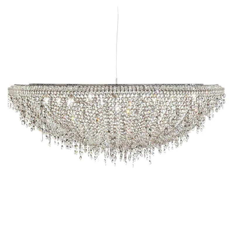 Villa living room crystal chandelier, light luxury high-end designer dining room bedroom art hotel lamps