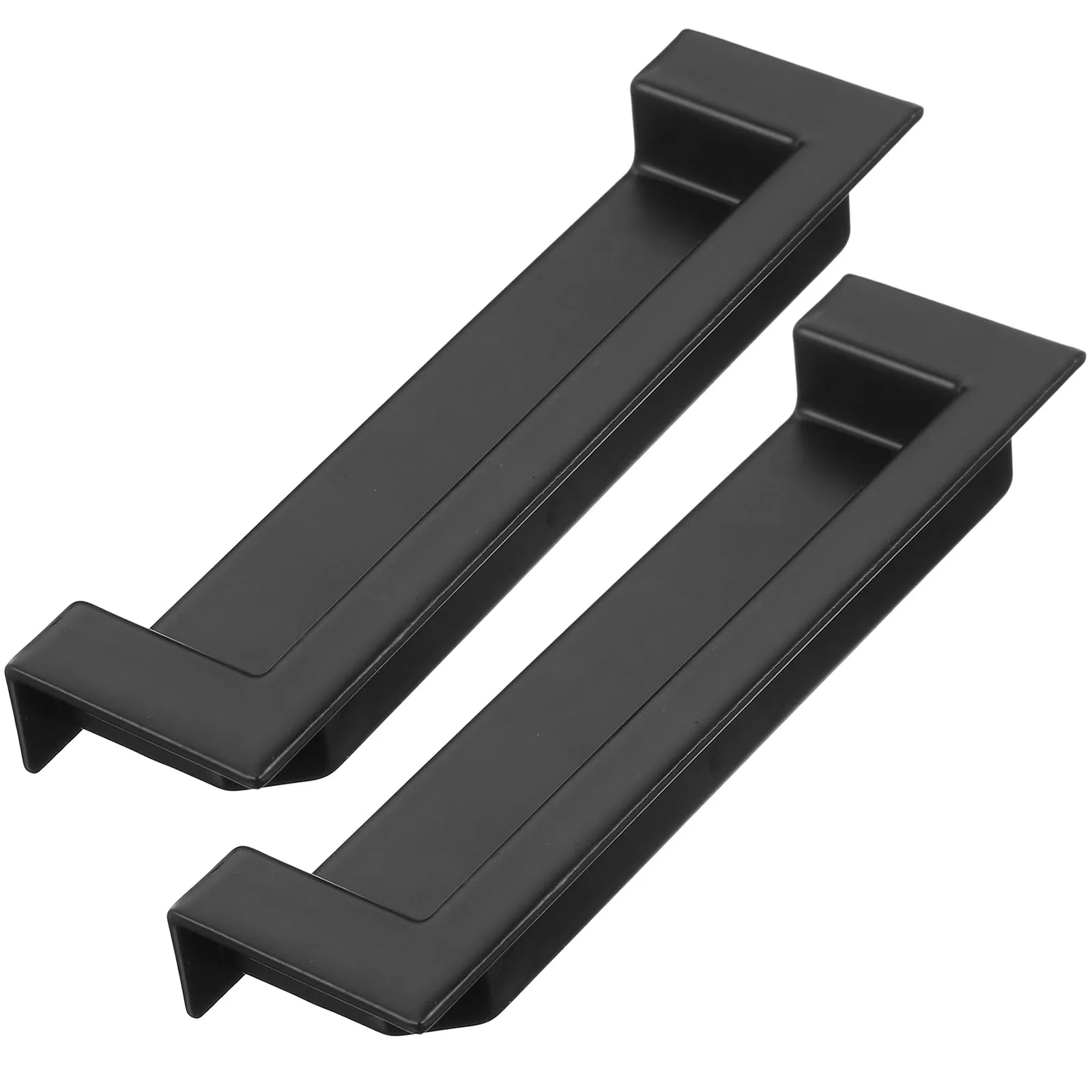 2Pcs Zinc Alloy Recessed Cabinet Pull Concealed Door Handle Polished Smooth Finish Modern Furniture Drawer Wardrobe Accessory