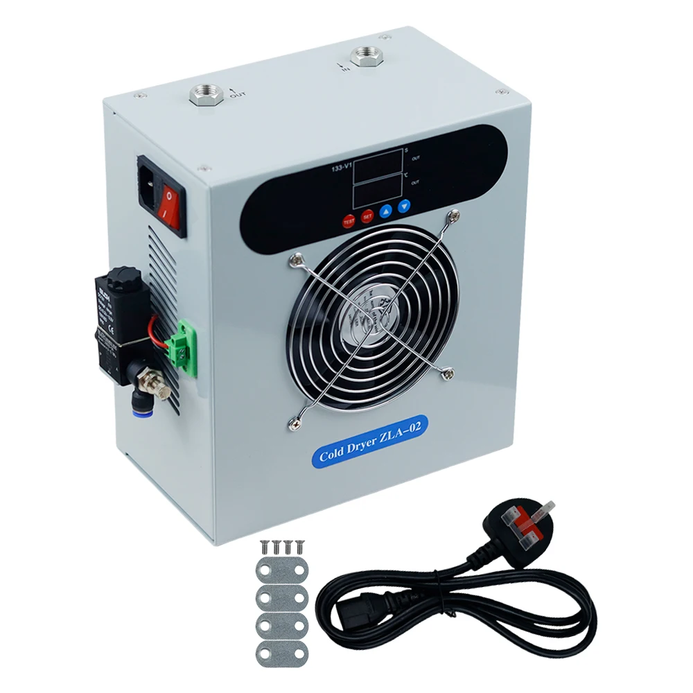 Imagem -05 - Secador de Gás Refrigerado 120l Min Compressor de ar Secagem de ar Comprimido Remoção de Água Filtragem Drenagem Automática Secador Frio