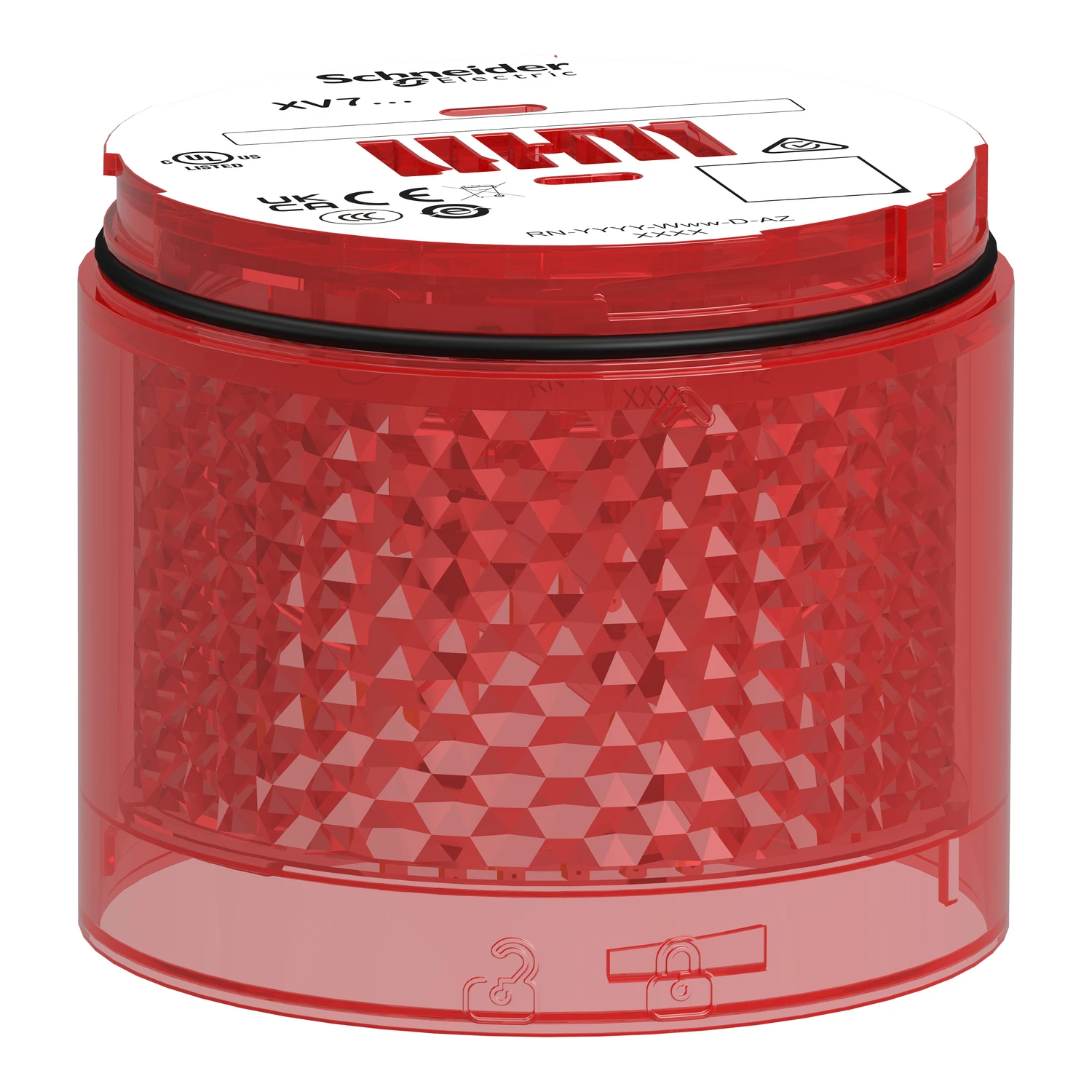 

Световой модуль XVB7C24, модульный башенный светильник Harmony XVB7, красный, Ø70 мм, устойчивый, цветной объектив