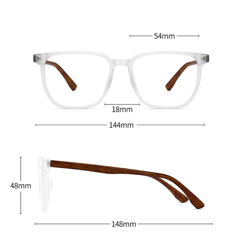 HDCRAFTER White Eyeglasses Glasses Frame TR90 Men Anti Blue Light Glasses Prescription Optical Myopia Spectacles Frames Women