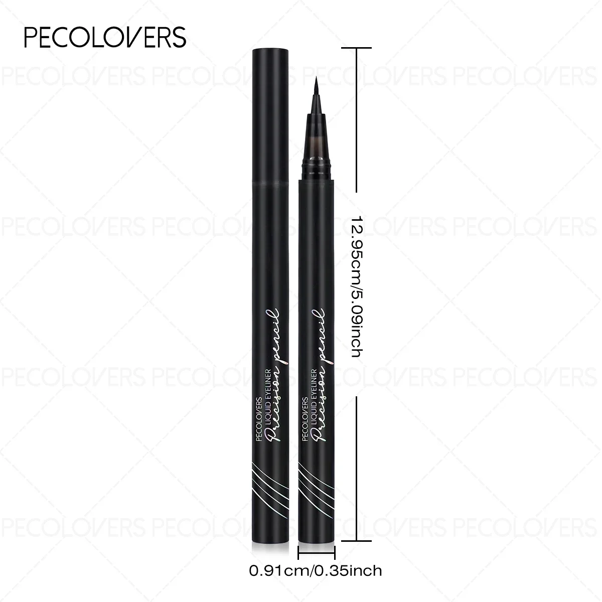 Eyeliner Ultra-fin imperméable, 2 pièces, stylo liquide, mat, lisse, séchage rapide, stylo de maquillage pour cils inférieurs