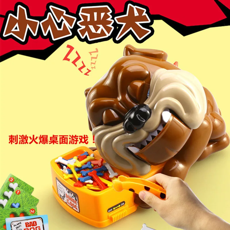 Creative Evil Dog Biting Hands Careful Electric Evil Dog Biting People Steal Bones Parent-child Interactive Game Prank Toy