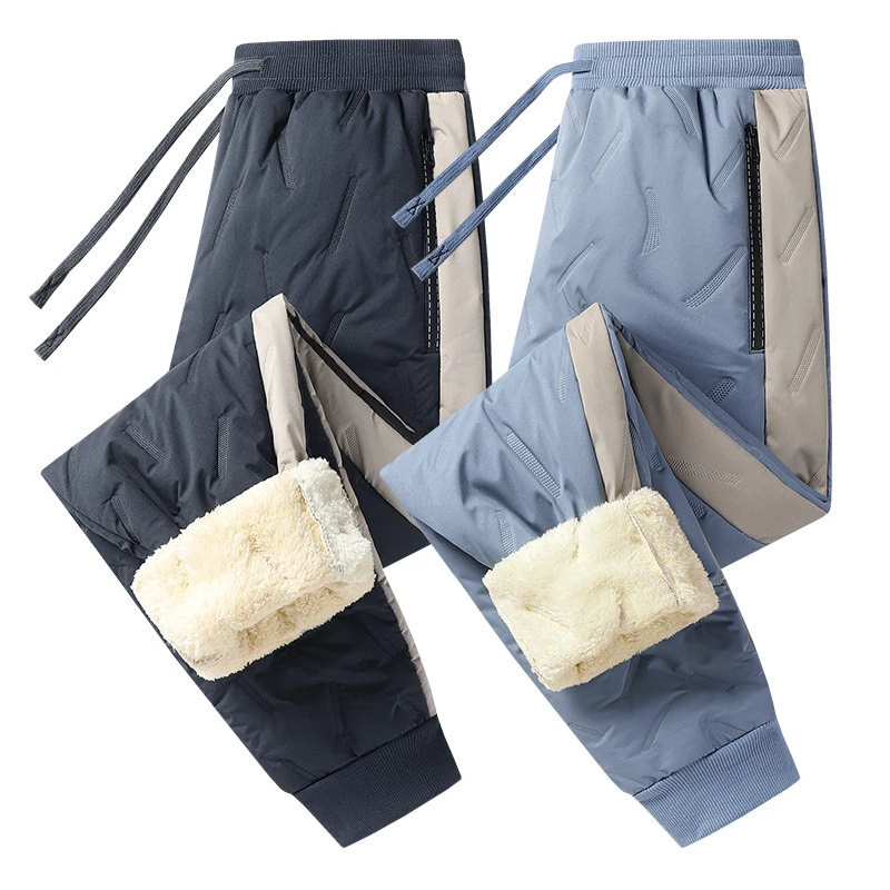 

Мужские зимние флисовые брюки, спортивные штаны для активного бега, брюки для бега, новые мужские повседневные шерстяные теплые брюки с карманами на молнии