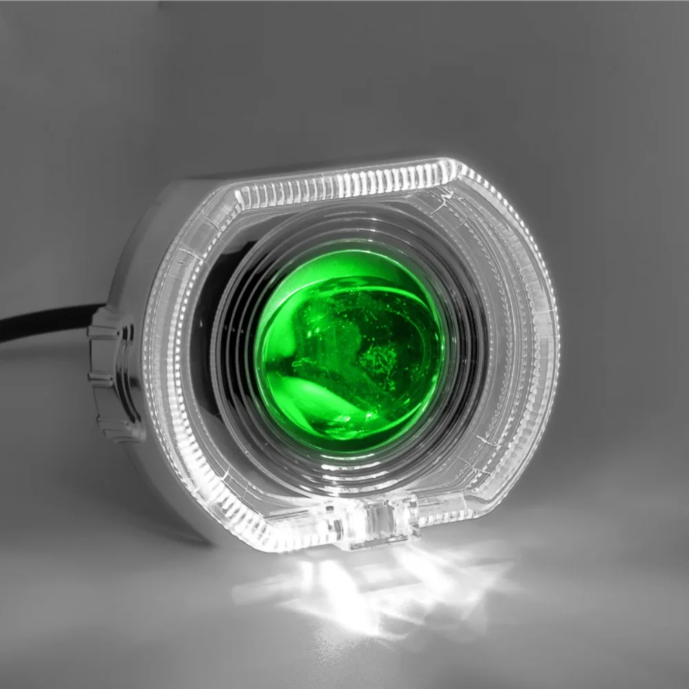 

NEW Angel Eyes Motorcycle Headlight Multi-Color Halo DIY Headlight Lens Waterproof Motorcycle Lighting Night Driving