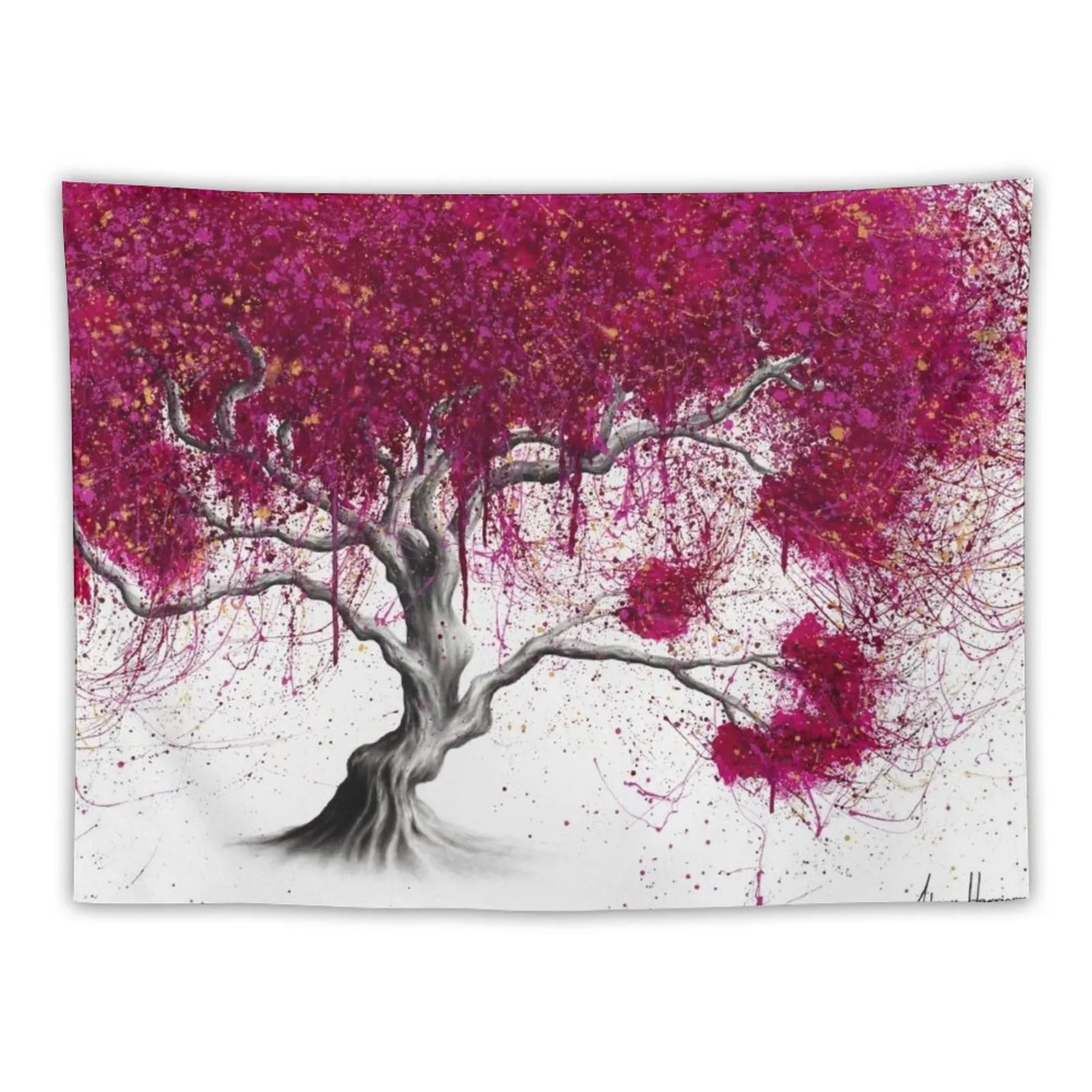 New Magenta Kissing Tree Tapestry Wall Hanging Wall Room Decoration Aesthetic Room Aesthetic