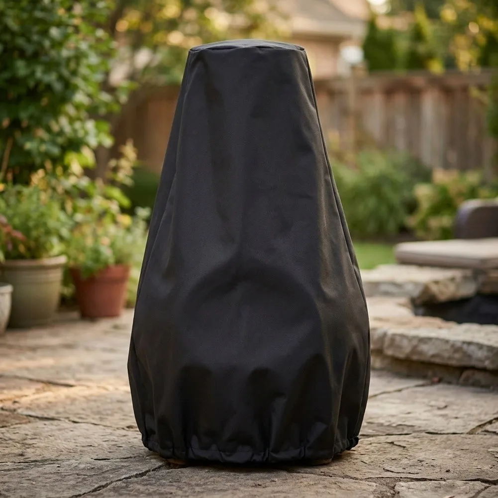 Chiminea Cover Compatible with Outdoor Stove 48 x 21 x 24 in 210D Polyester PVC-Coated Weatherproof Protection