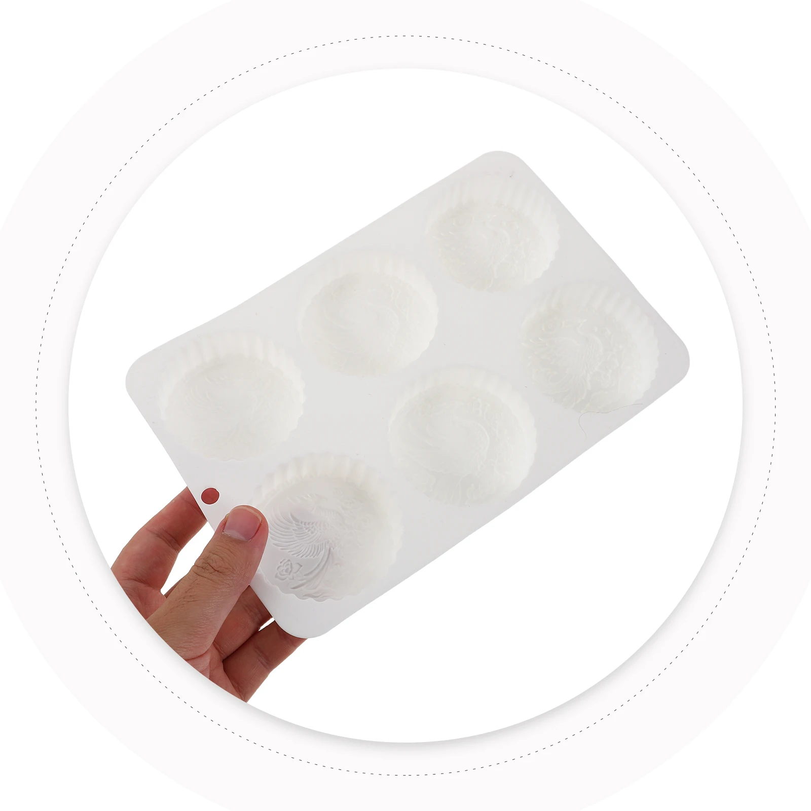 

2 Pcs Moon Cake Mold Biscuit Moulds Decorating Cheese Dessert Silicone Bakeware Molds Baking Tools
