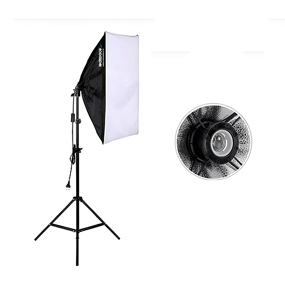 Softbox Kit 50x70cm Socket for lamp + Tripod 2m Studio