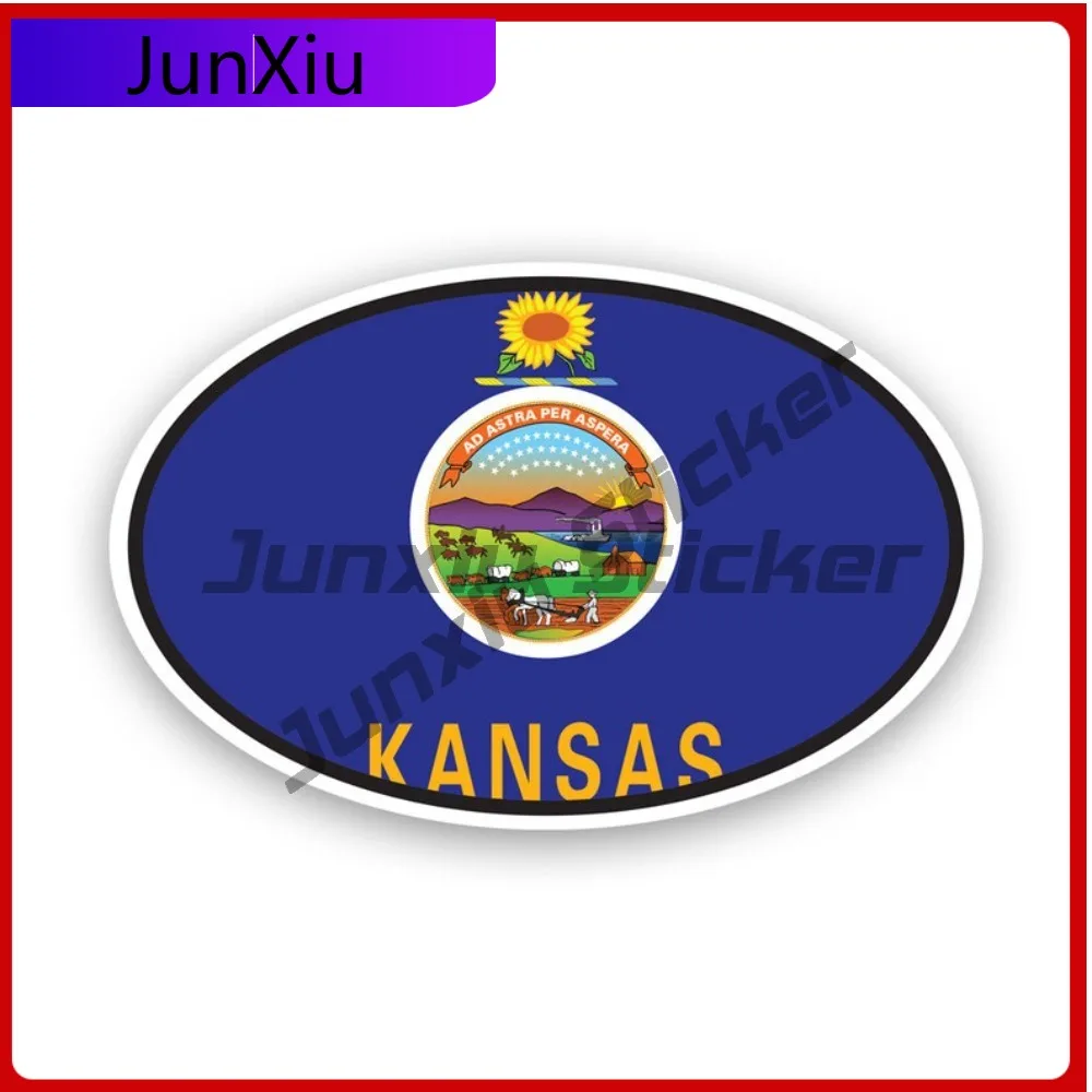 Kansas Flag Oval St…