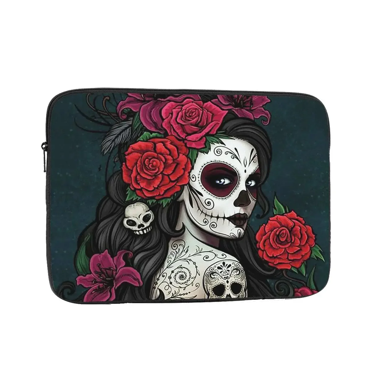 Sugar Skull 10 12 13 15 17 Inch Laptop Sleeve Case Notebook Sleeve Cover Bag Beautiful Girl Shockproof Case Bag