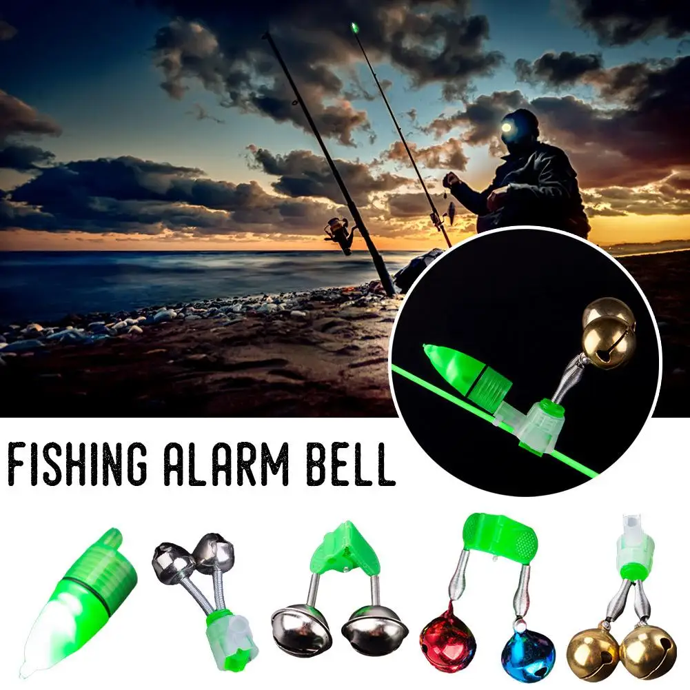 2/5pcs Fishing Alarm Bell High Sensitivity Super Loud Alarm Light Fishing Anti-loosening Bell Accessories Gifts With Q8V6