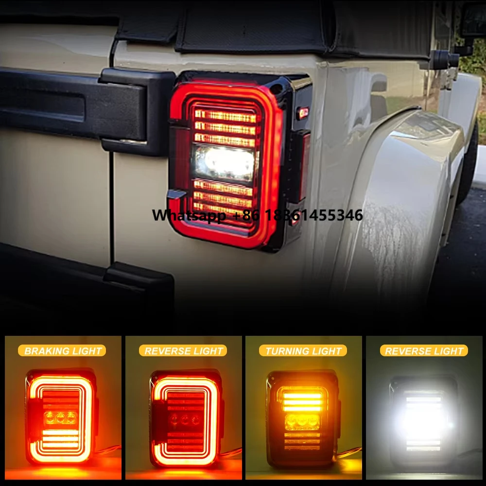 

JK JKU 2007-2018 DRL Brake Reverse Turning Lamps 12v approved Accessories DOT JK LED Tail Lights