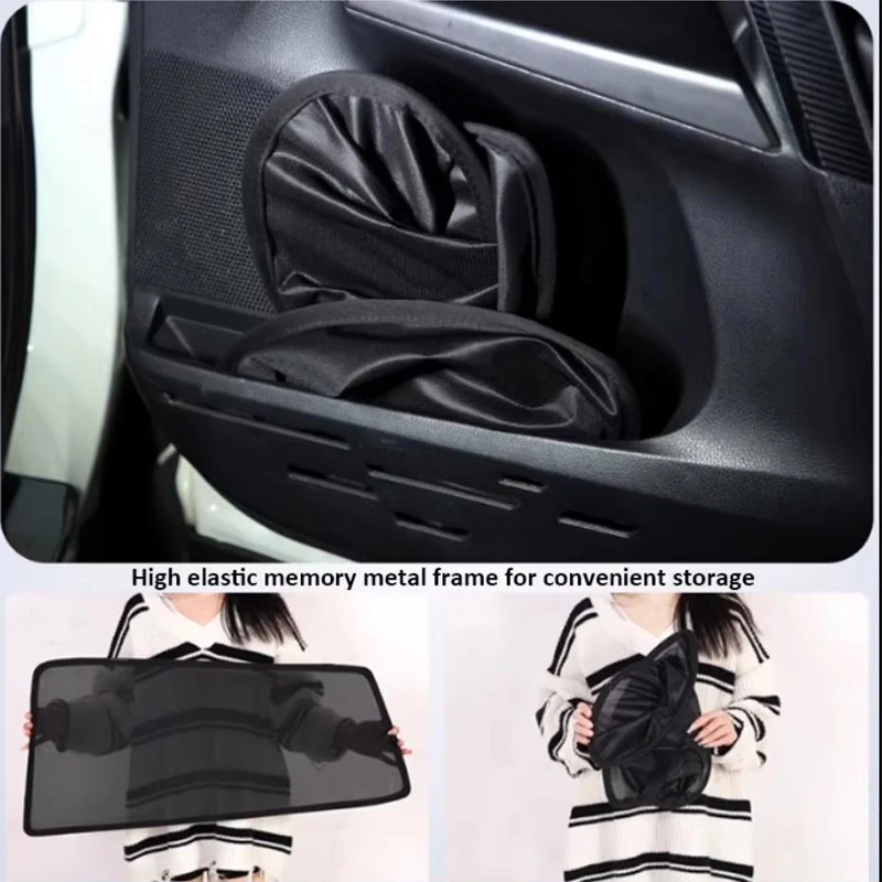 For Kia Stonic 2019-2023 Magnetic Car Side Window Mesh Curtains Sunscreen Heat Insulation Cover