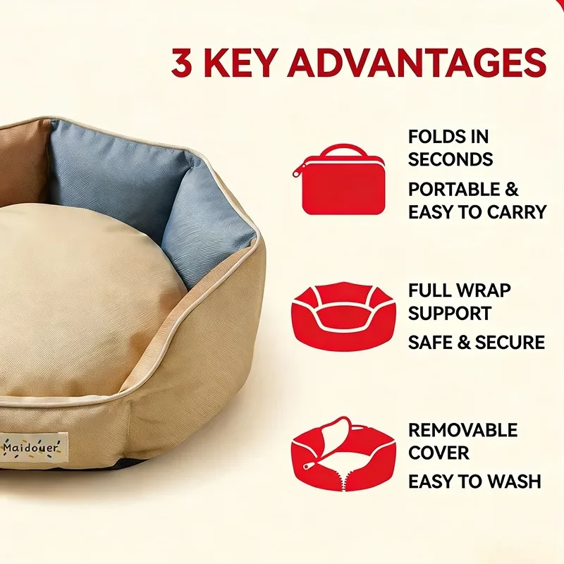 Cat Sleep Sofa Bed All-Season Pet Sleeping Pad Non-Slip Washable Cat and Dog Bed Suitable for Small and Medium Dogs and Cats