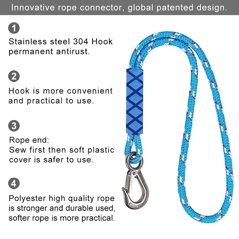 Heavy Duty Hook Tree Swing Rope Hammock Hanging Strap Kit for Indoor Outdoor Swing Hammock Hanging Seat Bubble Chair 120cm