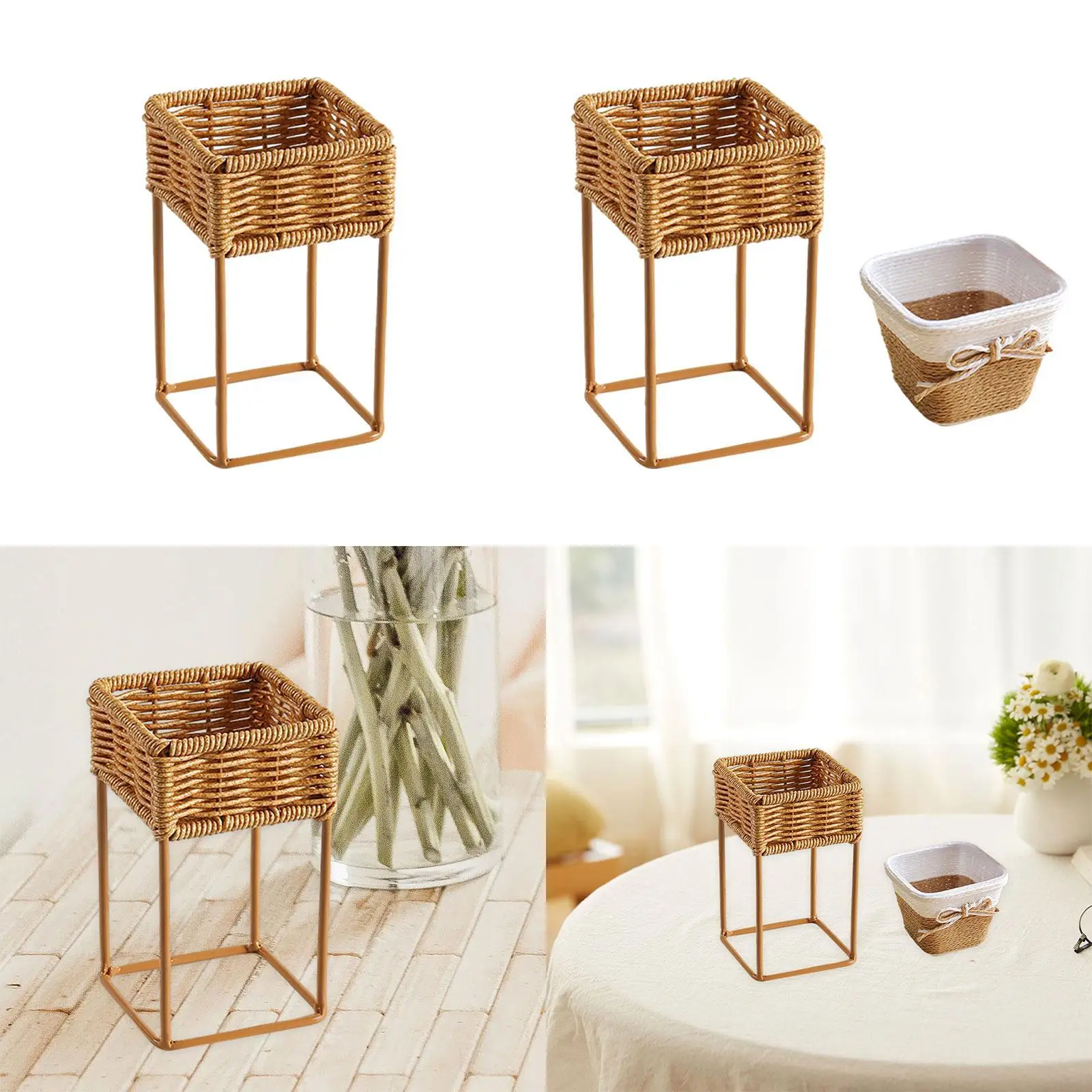 Cesta de plantador para casa, decorativa, moderna, vaso, suporte para jardim, plantas internas e externas, sala de estar, quarto, cama de flores