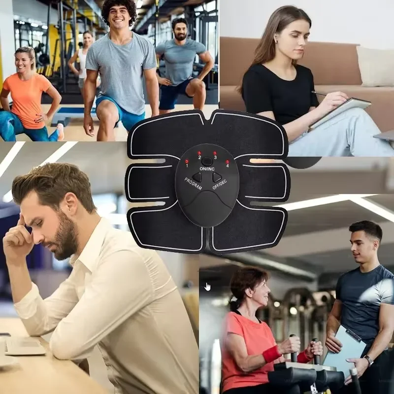 Wireless EMS Electric Muscle Stimulation Abdominal Health Instrument Home Exercise Fat Removal Artifact Unisex Fitness Equipment