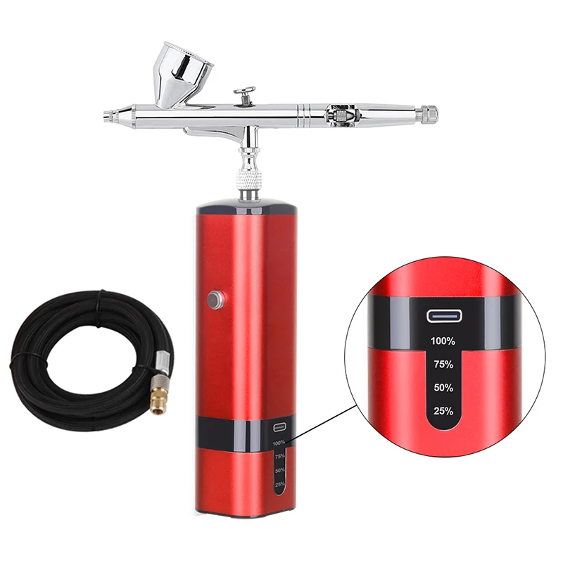 

Portable Wireless Airbrush Compressor Set Noiseless Super Works High Power Auto Start And Stop Private Label Pneumatic Tool