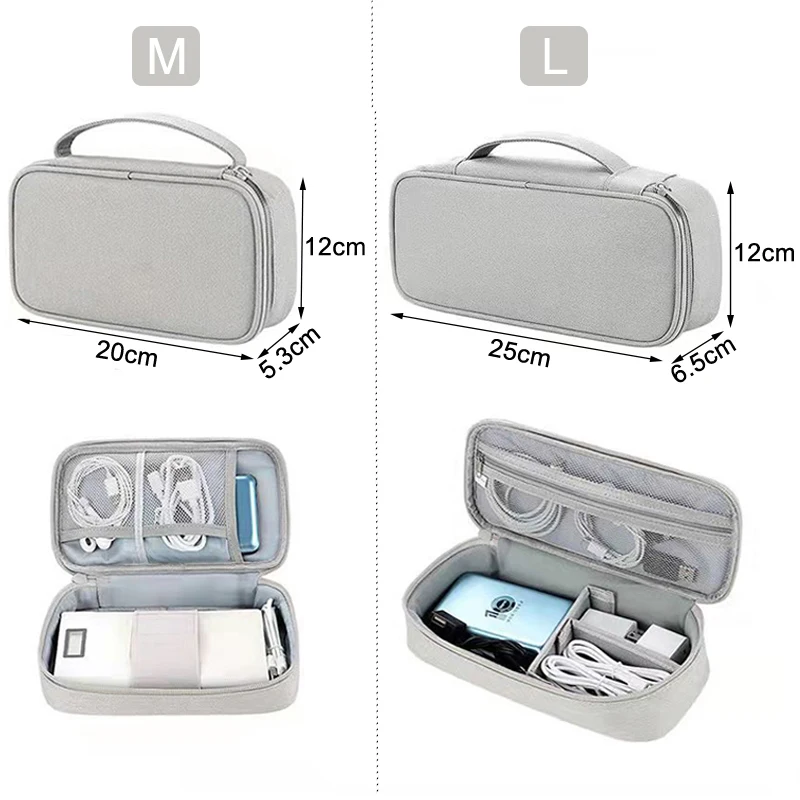 Cable Storage Bag Portable Digital USB Gadget Storage Pouch Dustproof Charger Plug Electronic Organizer Travel Cable Organizer