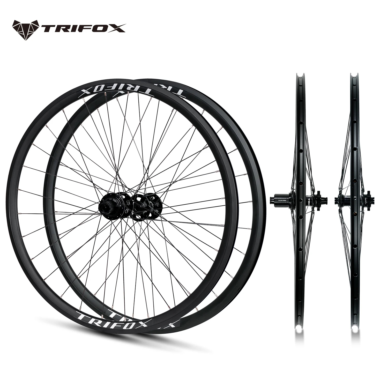 

TRIFOX Alloy Road Bike Wheelset Clincher Alxe Thru 700C X 25C 28H 30mm 40mm Road Bicycle Wheelset Compatiable for HG 8-12S