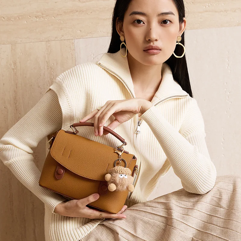 

Кожаная сумка Cambridge первого класса, женская осенняя новая модная сумка высокого класса, универсальная сумка через плечо на одно плечо