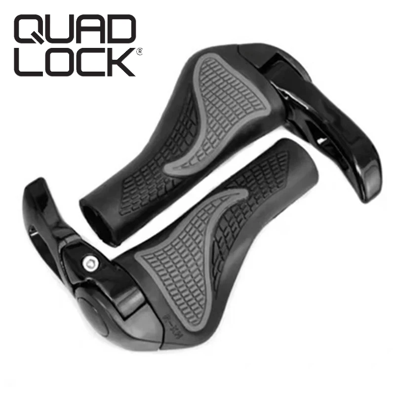 

QUAD LOCK Shockproof Bike Grips Anti-slip MTB Handlebar Grips Ergonomics Road Bicycle Grips