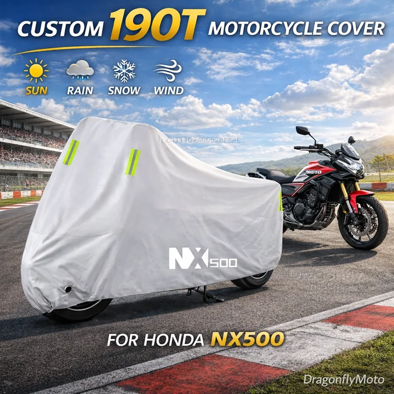 

Чехол для мотоцикла Honda NX500 NX 500 NX400 CB500X CB 500X, серебристый, водонепроницаемый, защита от УФ-излучения, дождя, пыли, солнца, для улицы и дома