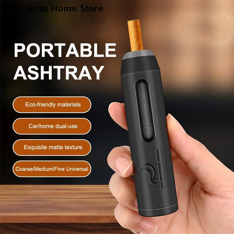 

【DM】Portable Car Ashtray No-Fall Ash Control Tool For Vehicles Lazy Person's Smoking Accessory Spill-Proof & Easy Clean Design