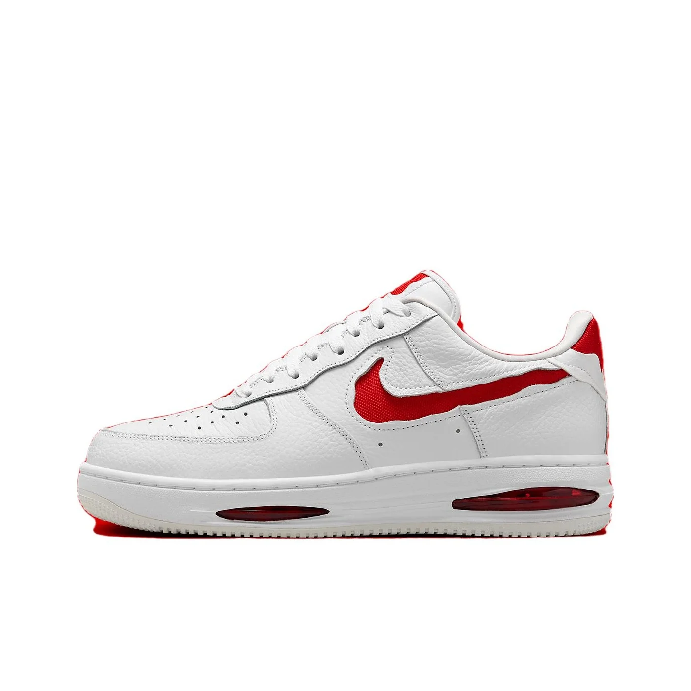 Nike Air Force 1 Skateboard Shoes Men's Low Top White Red HF3630-100