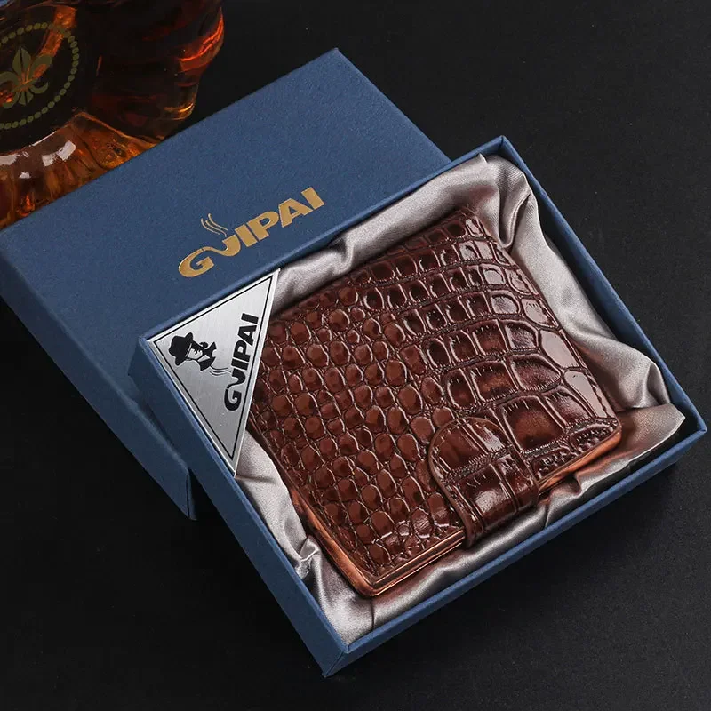 Leather Cigarette Case for 10 Cigarete Box Holder for Men Gift Cigarette Cover Tobacco Pouch Smoking Accessories