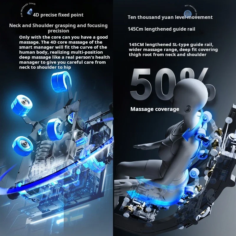 C134 مصنع الجملة شياتسو Masajeador رخيصة الذكية شاربر صورة الكهربائية صفر الجاذبية 4d Sl المسار تدليك كرسي #3