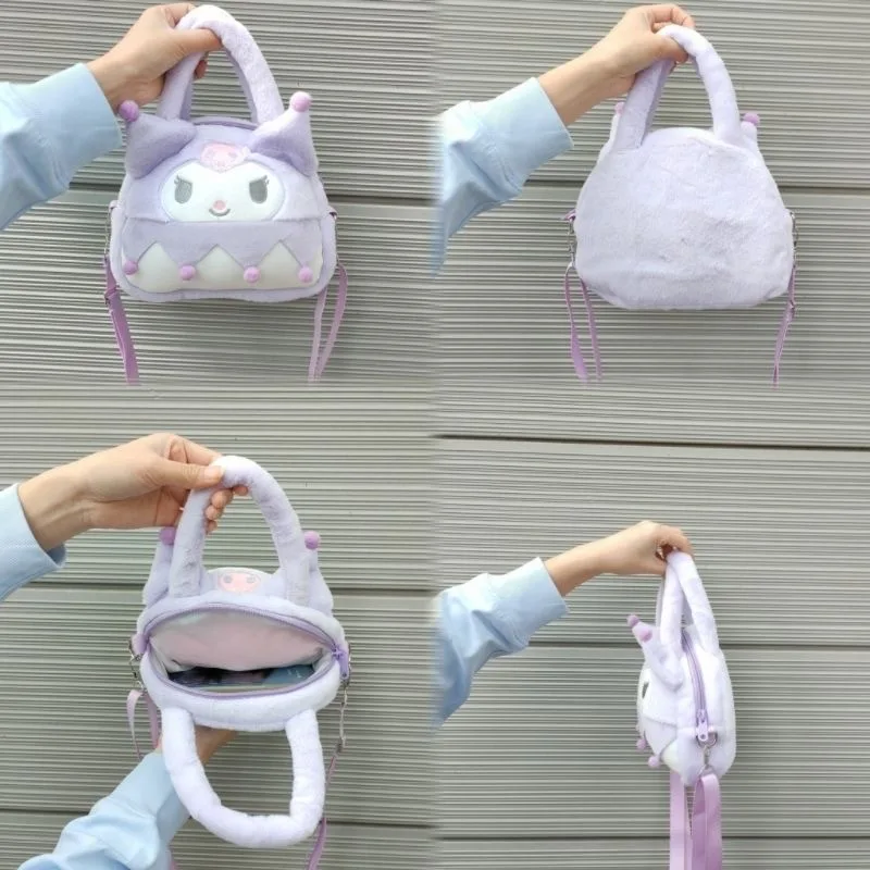 

Sanrio My Melody Cute Little Bag Cute Kuromi Cinnamoroll Pompom Purin Toy Shoulder Bag Cartoon Plush Doll Doll Bag Handbags