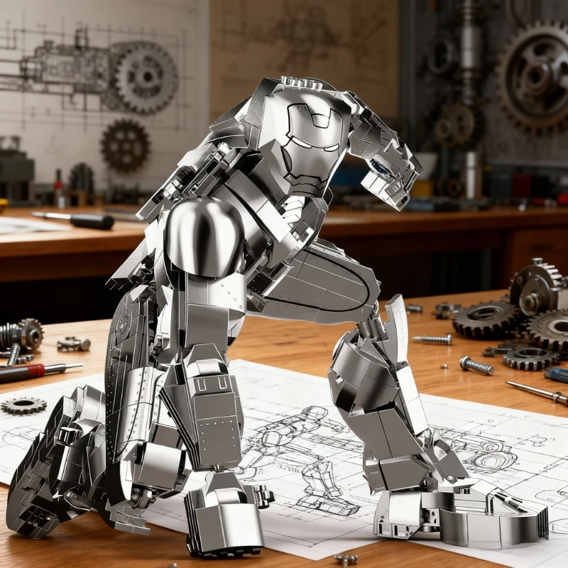 

MK2 Mech 6016 Механический робот-строительный блок супергероя, 1100 шт. Строительные блоки в сборе, подарок для мальчика, детский рождественский подарок