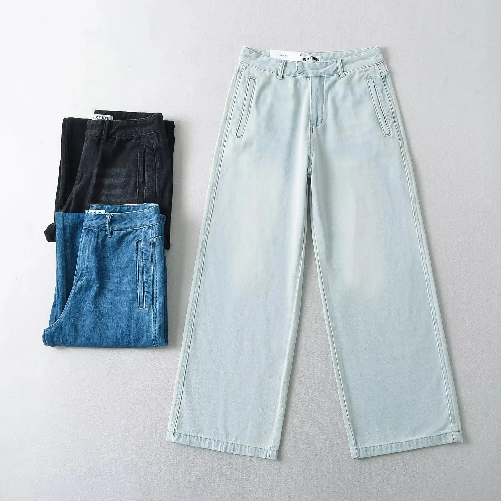 

Широкие джинсы, женские свободные потертые длинные брюки, драпированные джинсовые летние новые стильные удобные повседневные брюки