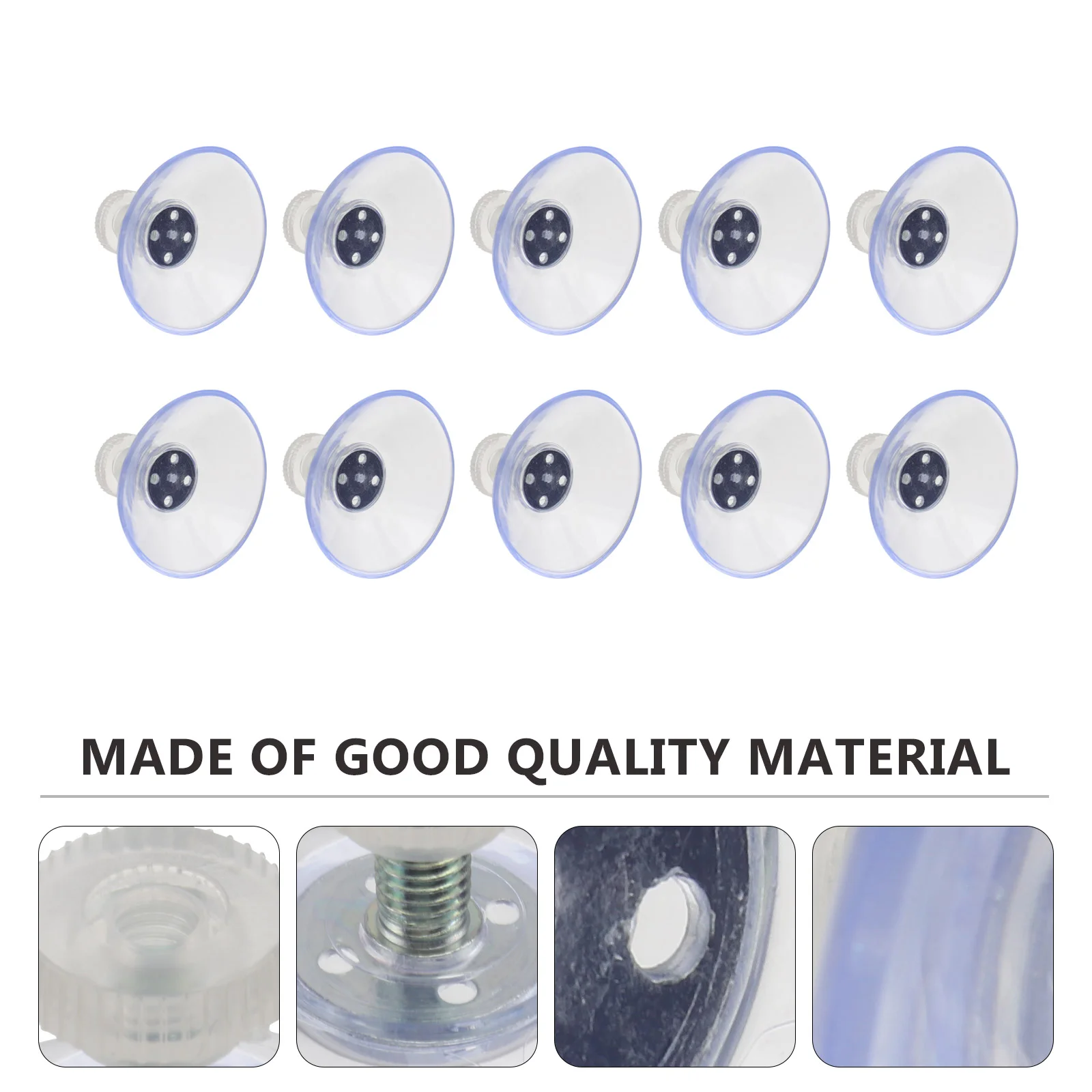 10 PCS Manual Screw Suction Cup Wall Hangers Cups Window Sucker 4x4cm Plastic Glass Surface Powerful Suckers