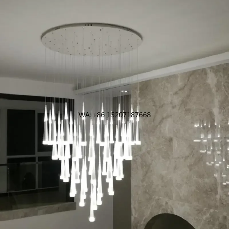 Gold/Silver Aluminum LED Spiral  Long   s for Hotels Square/Oval Shape