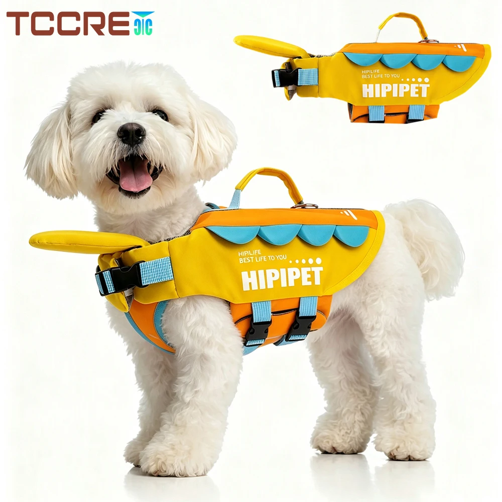 Dog Life Jacket Vest Buoyancy Handle - 1-2 unidades de chaleco salvavidas para