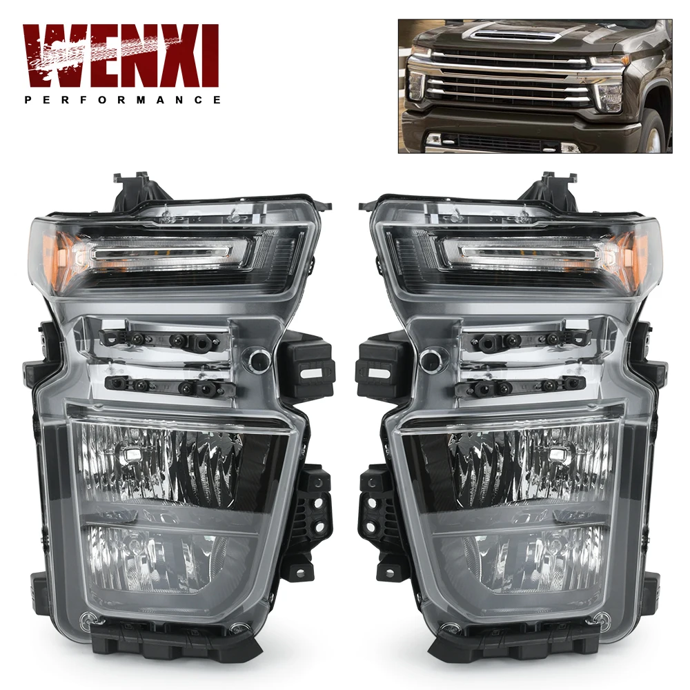 For 2020-2023 Chevy Silverado 2500HD 3500HD Left Driver / Right Passenger Halogen Headlight Headlamp 84738617 GM2503504