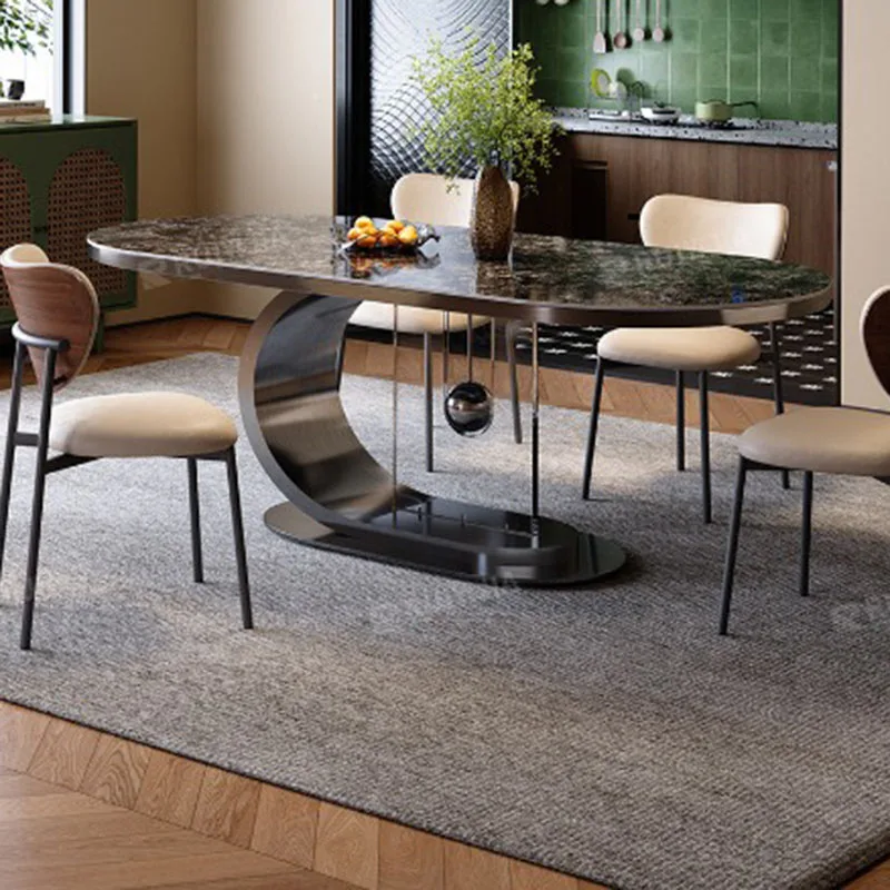 Funky Universal Dining Table Accent Luxury Nordic Design Aesthetic Dining Table Decoration Juegos De Comedor Salon Furniture
